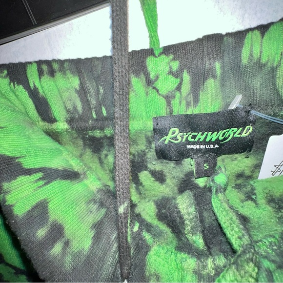 PSYCHWORLD Green Tye Dye Small SWEATPANTS NWOT - Picture 3 of 7